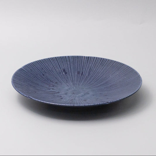 Ice Drift Sapphire Shallow Bowl 25cm