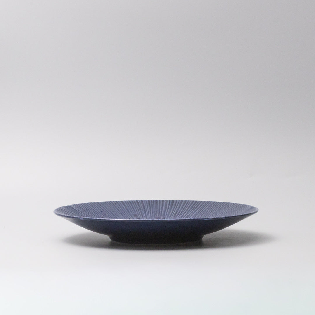 Ice Drift Sapphire Shallow Bowl 25cm