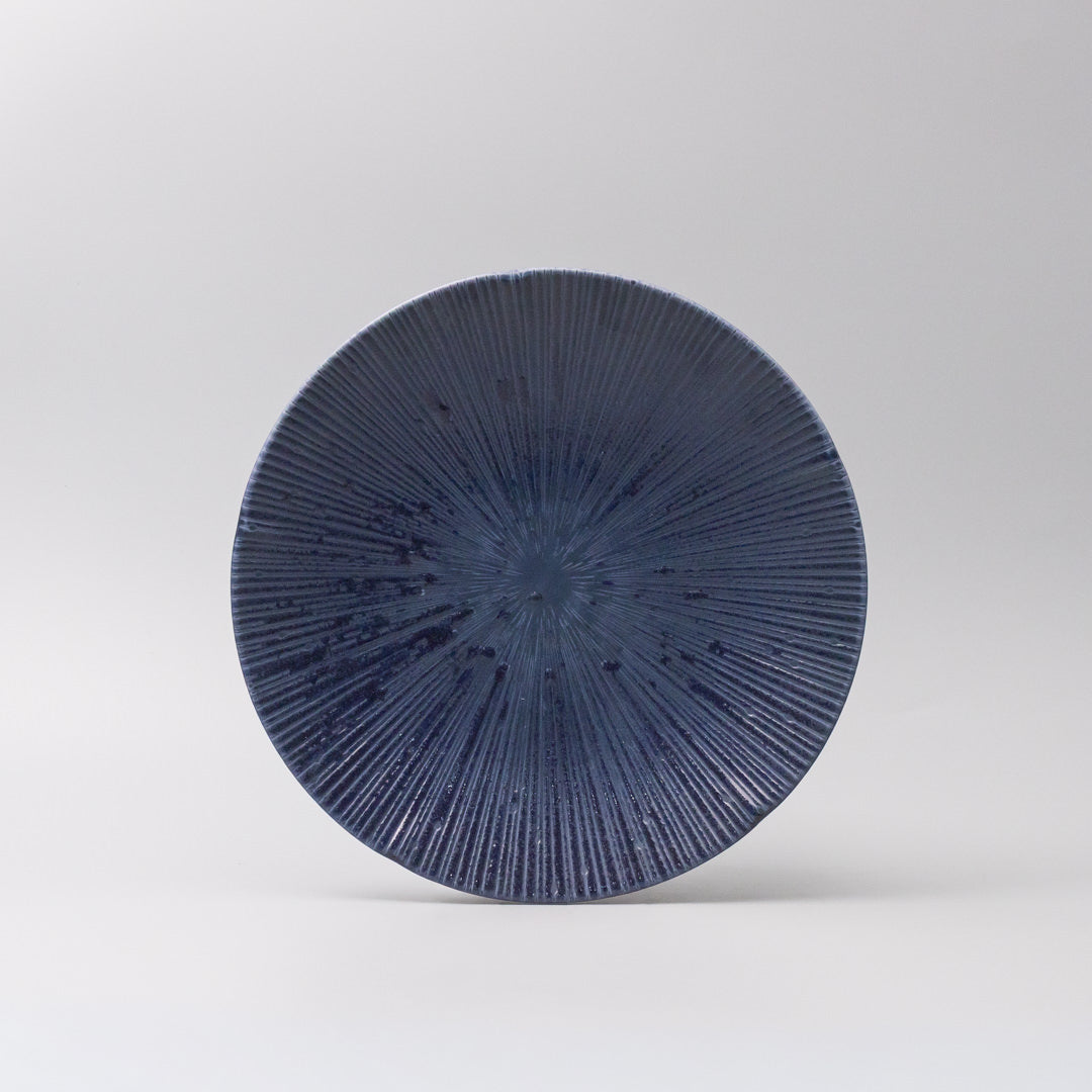Ice Drift Sapphire Shallow Bowl 25cm