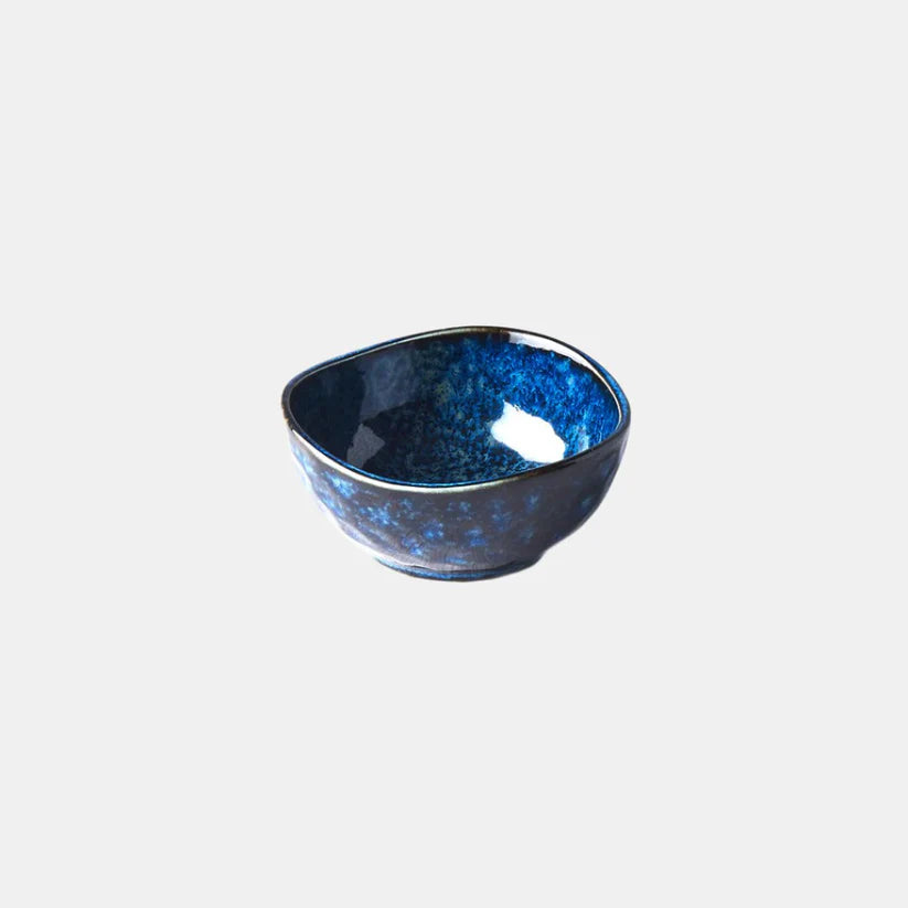 Indigo Blue Uneven Edge Sauce Dish 9cm
