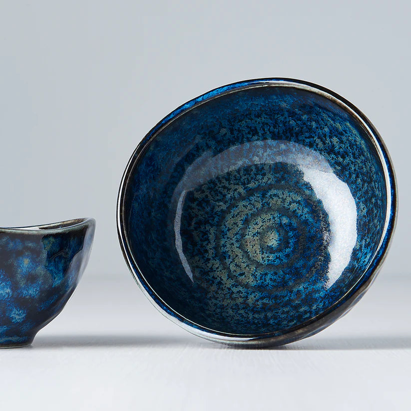 Indigo Blue Uneven Edge Sauce Dish 9cm