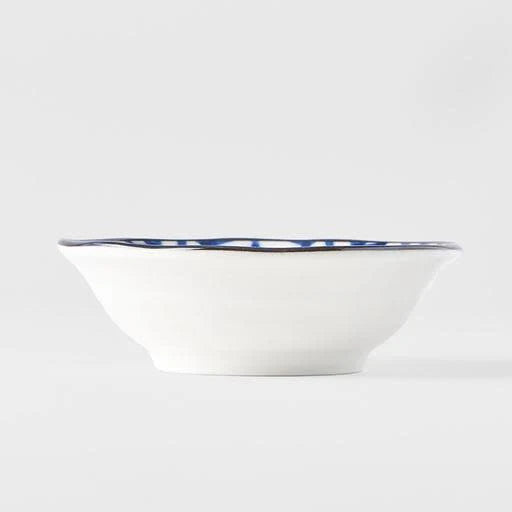 Indigo Herringbone Ikat Sauce Dish 11cm