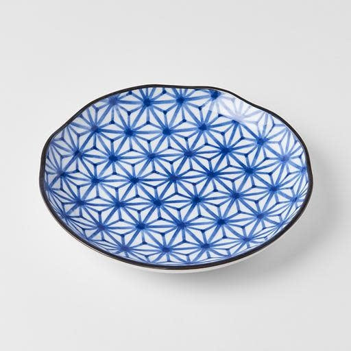 Indigo Starburst Ikat Dinner Plate 23cm