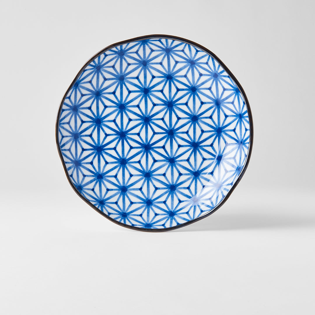 Indigo Starburst Ikat Dinner Plate 23cm
