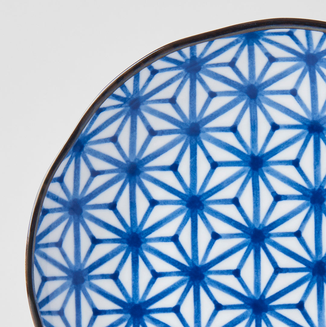 Indigo Starburst Ikat Dinner Plate 23cm