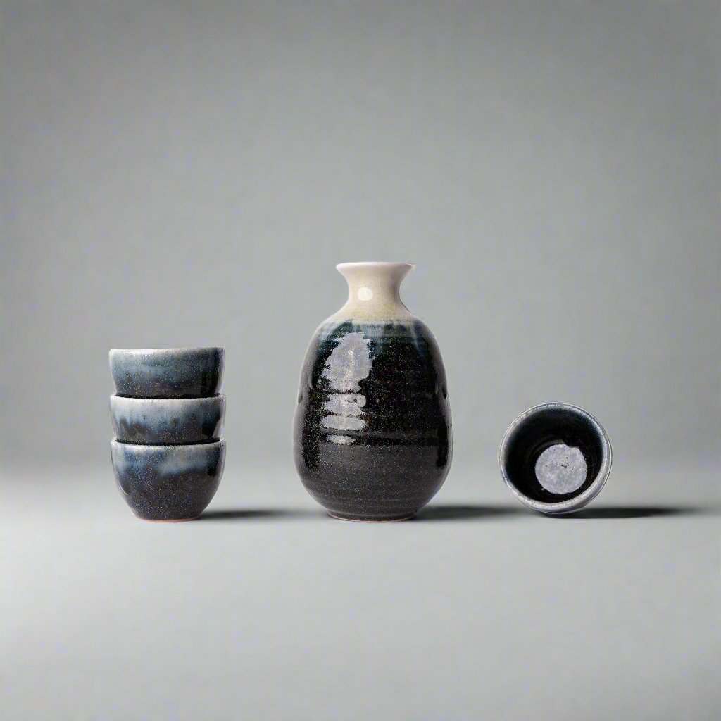 Gift Sake Set Ink Fade Glaze 280ml