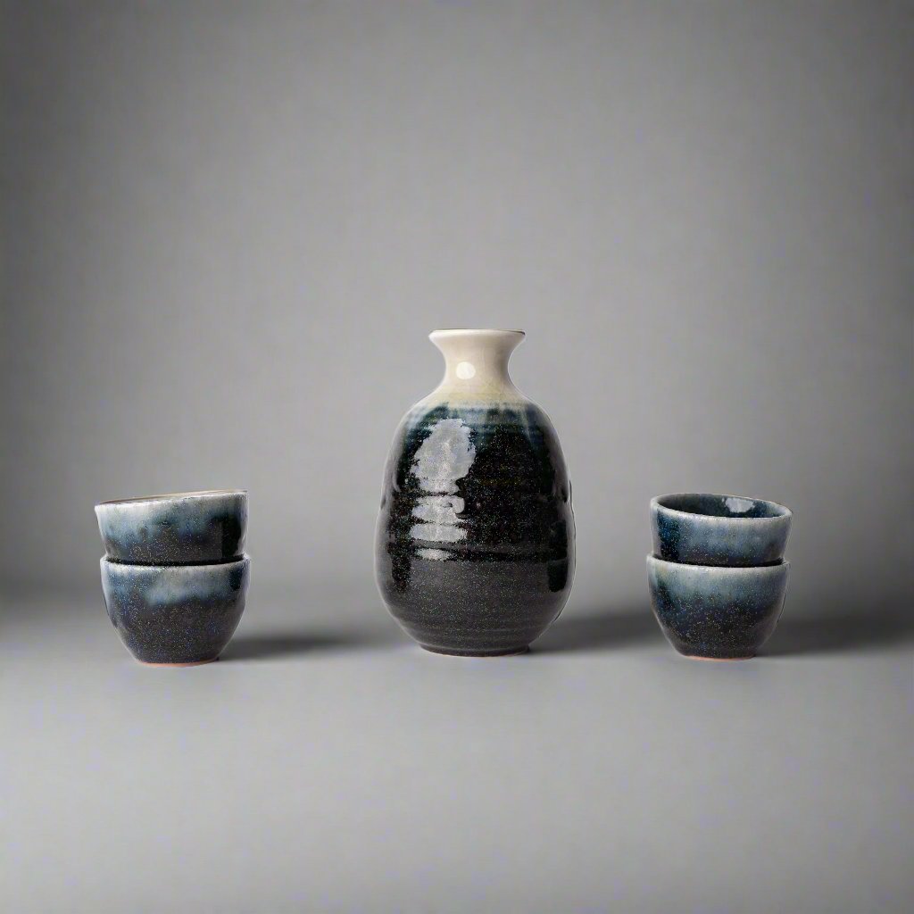Gift Sake Set Ink Fade Glaze 280ml