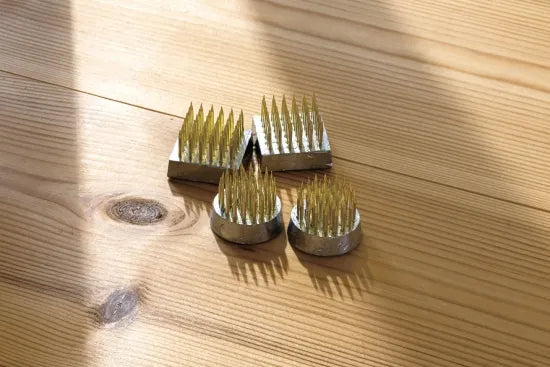 Ishizaki Hanakatsu Brass Ikebana Kenzan Mini Set