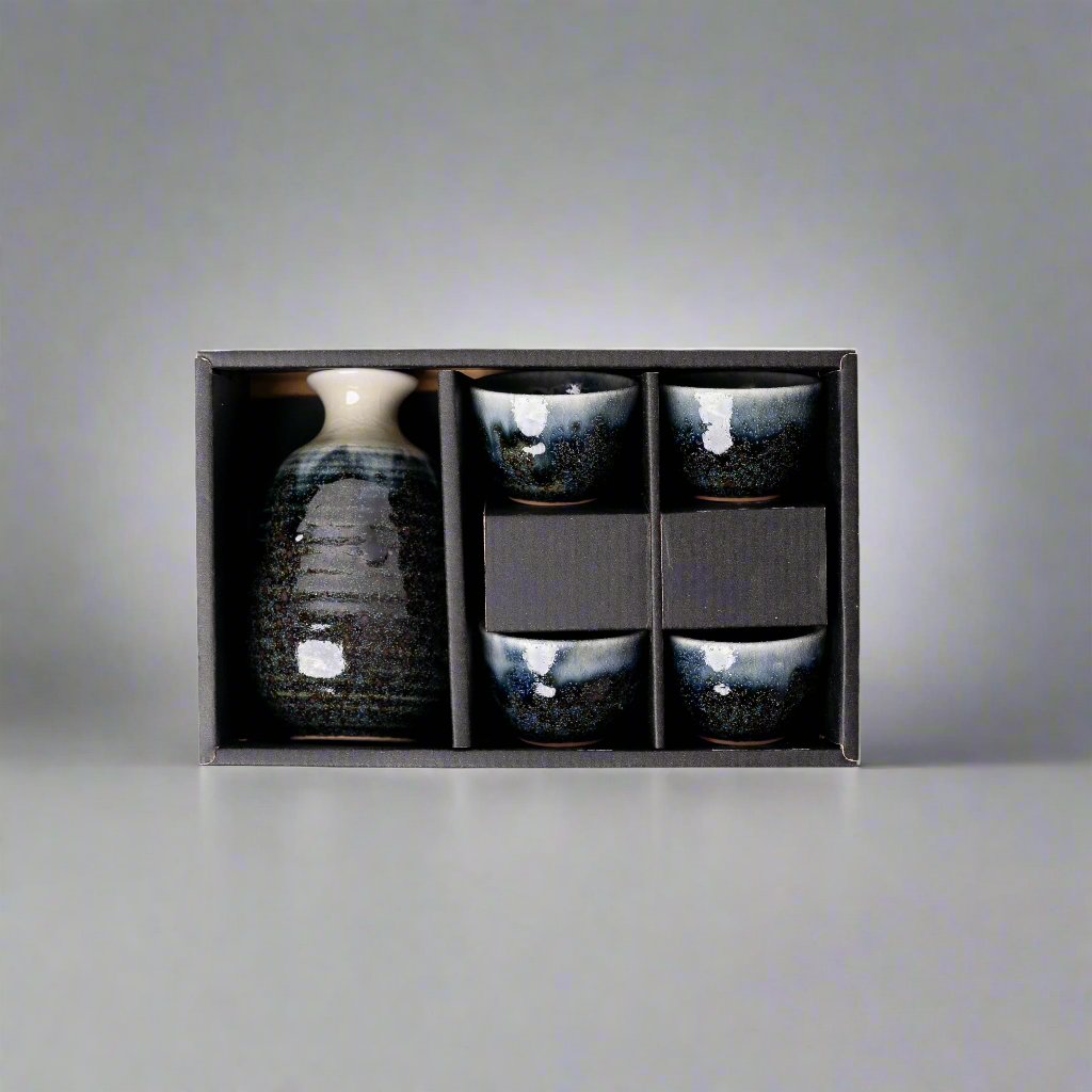 Gift Sake Set Ink Fade Glaze 280ml