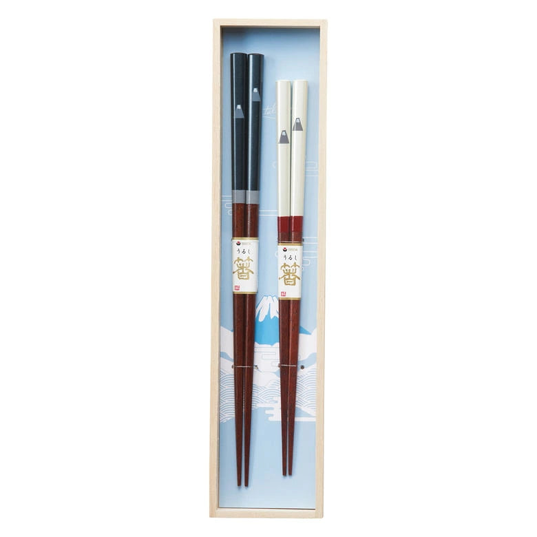 Japanese Mt. Fuji Chopstick Gift Set with Paulownia Wood Box