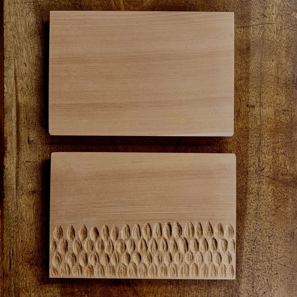 Japanese Wooden Serving Plate Carving DIY Kit - Rectangle