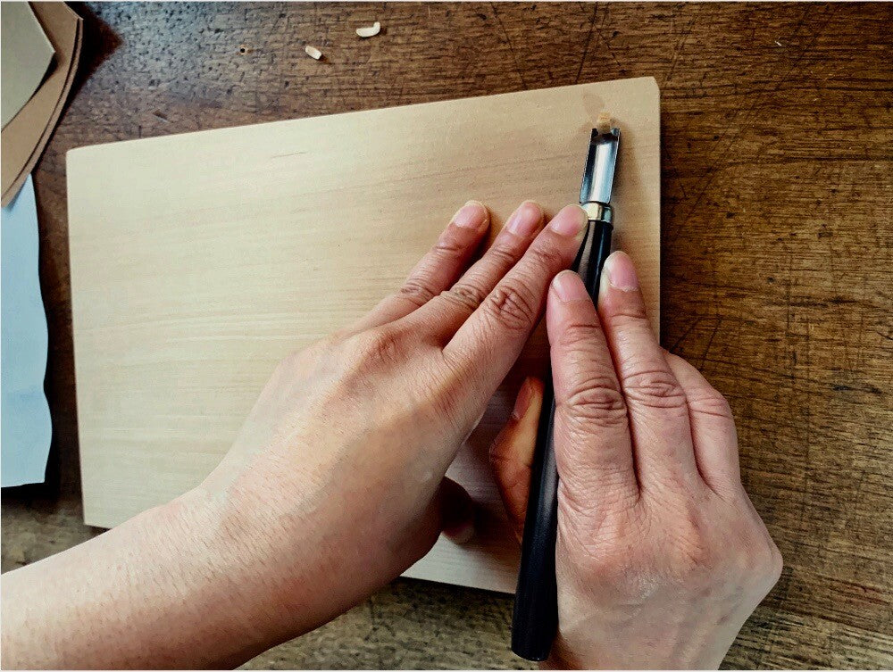 Japanese Wooden Serving Plate Carving DIY Kit - Rectangle