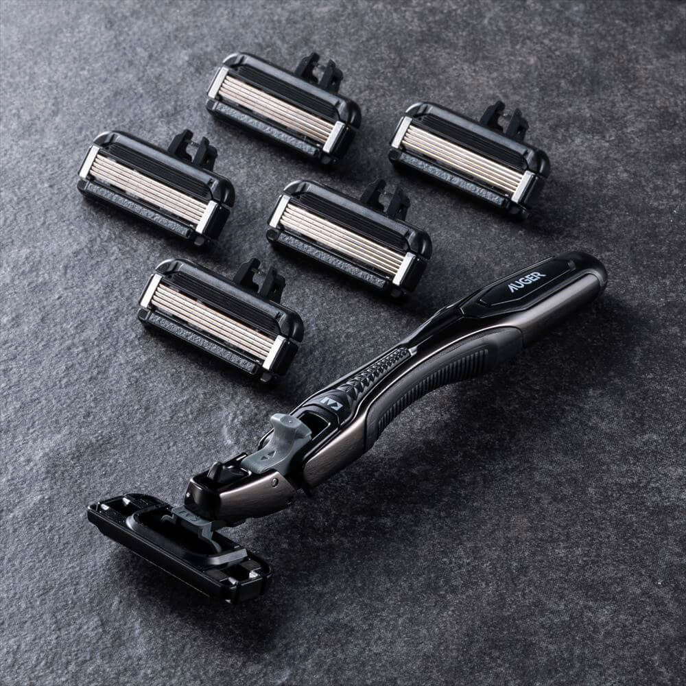 Kai Beauty AUGER Razor Handle with 6 Blades