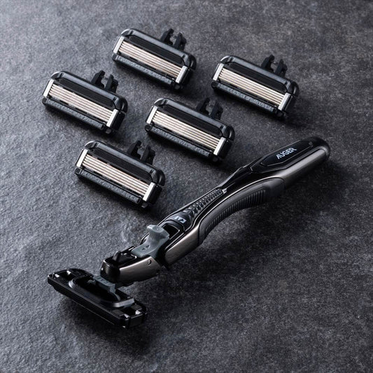 Kai Beauty AUGER Razor Handle with 6 Blades