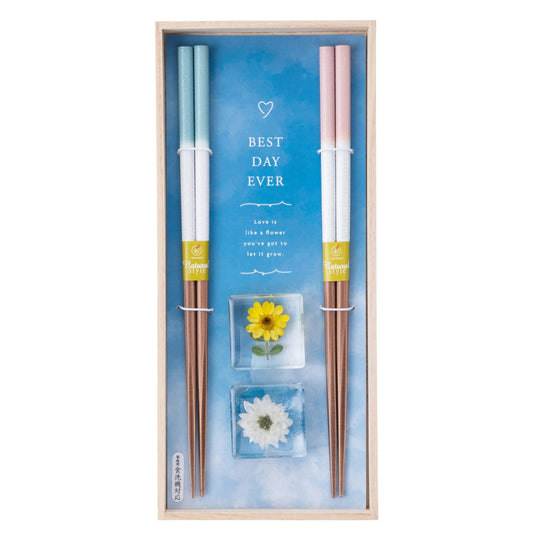 KURABI Hanairo Chopsticks Wooden Box Gift Set