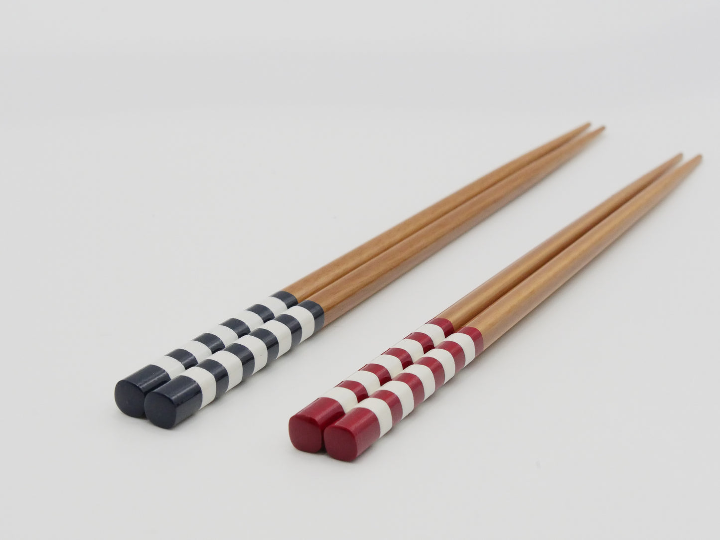 KURABI Milk Stripe Chopsticks & Daruma Chopstick Rest Gift Set