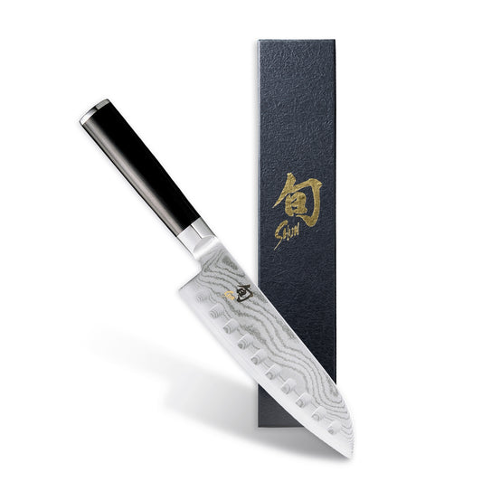 Kai Shun Classic Scalloped Santoku Knife 18cm