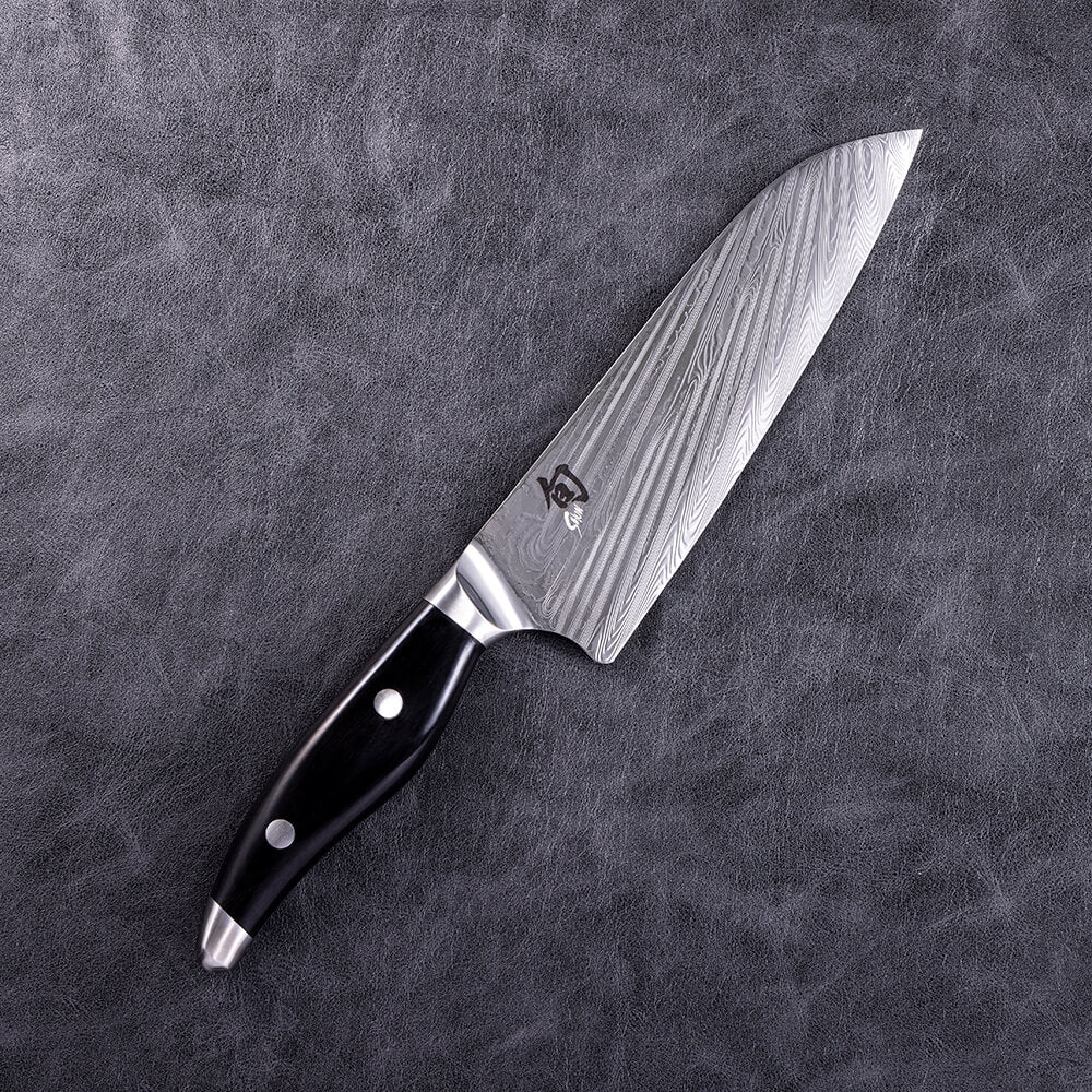 Kai Shun Nagare Black Santoku Knife 18cm