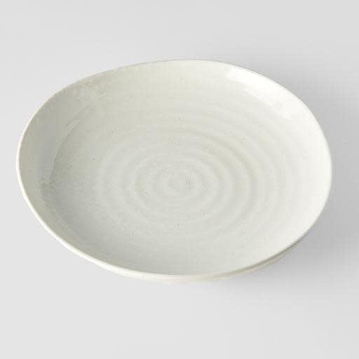 Kanso Soft White Uneven Dinner Plate 23cm