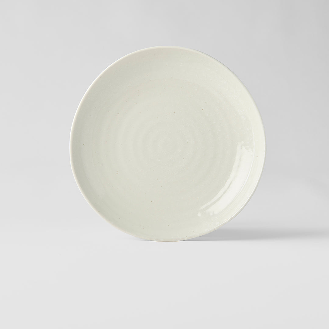 Kanso Soft White Uneven Dinner Plate 23cm