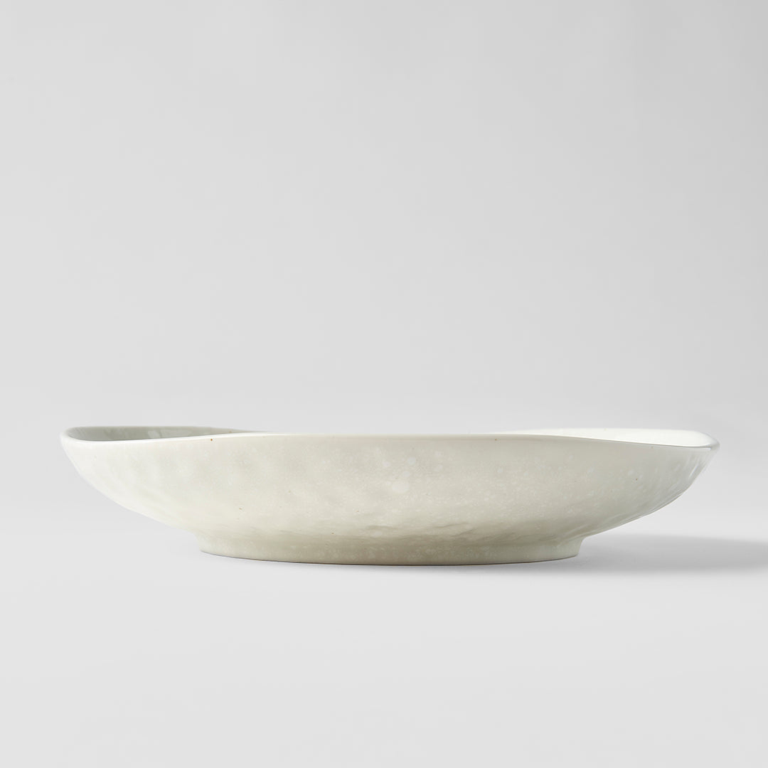 Kanso Soft White Uneven Dinner Plate 23cm