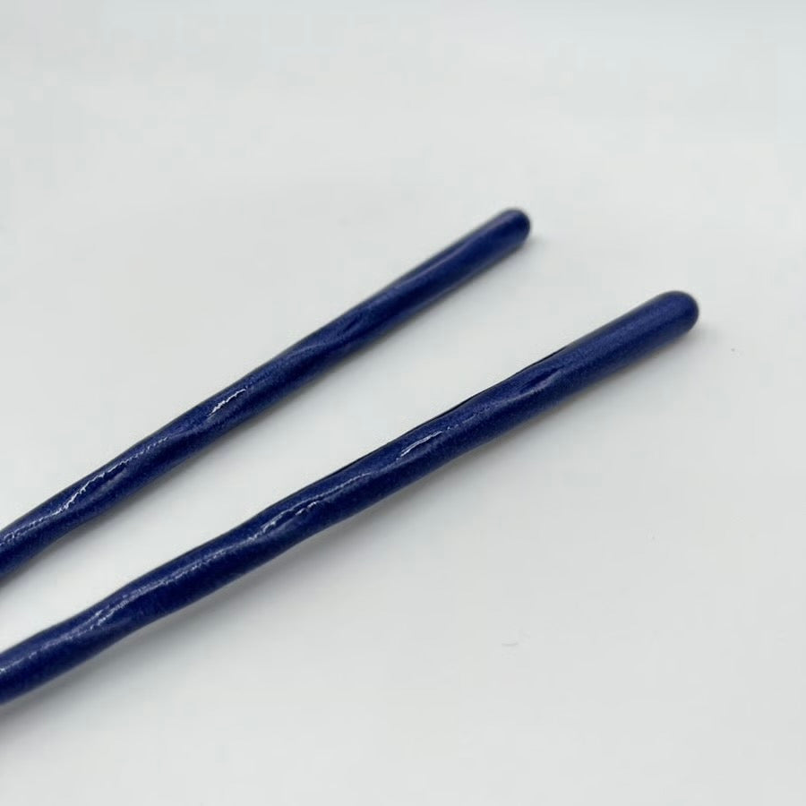 KURABI 2 Pairs Chopsticks Wooden Gift Box Navy & Pink 