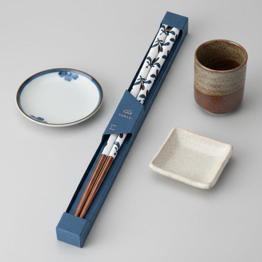 Kawai Kurabi Indigo Blossom Chopsticks 23cm