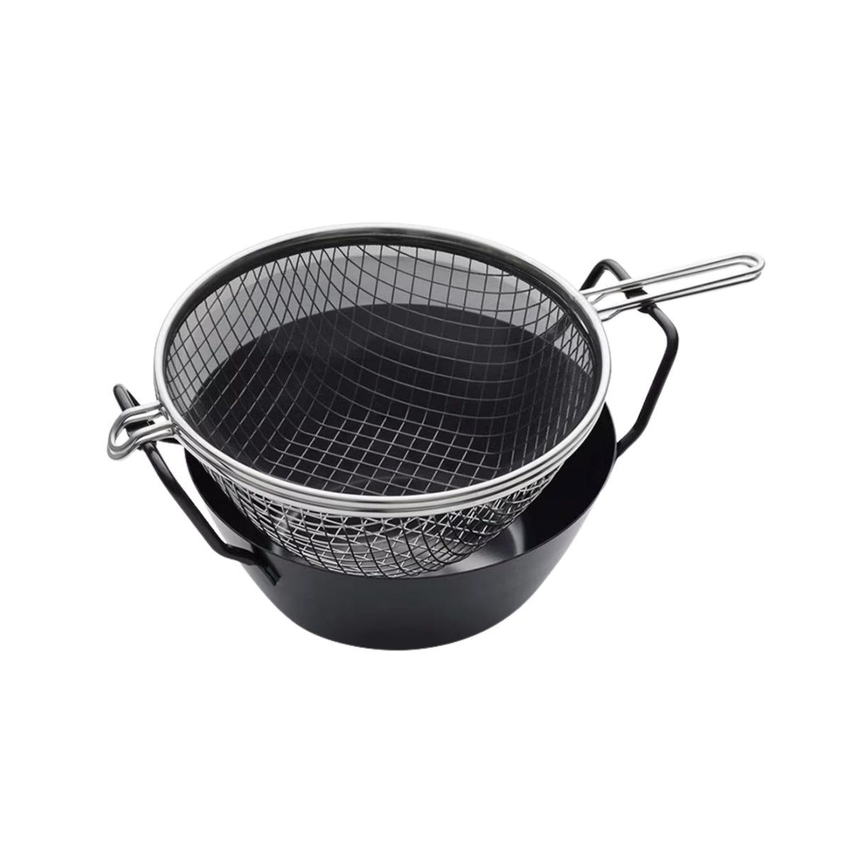 La Base Japanese Iron Tempura Frying Pot Set 22cm