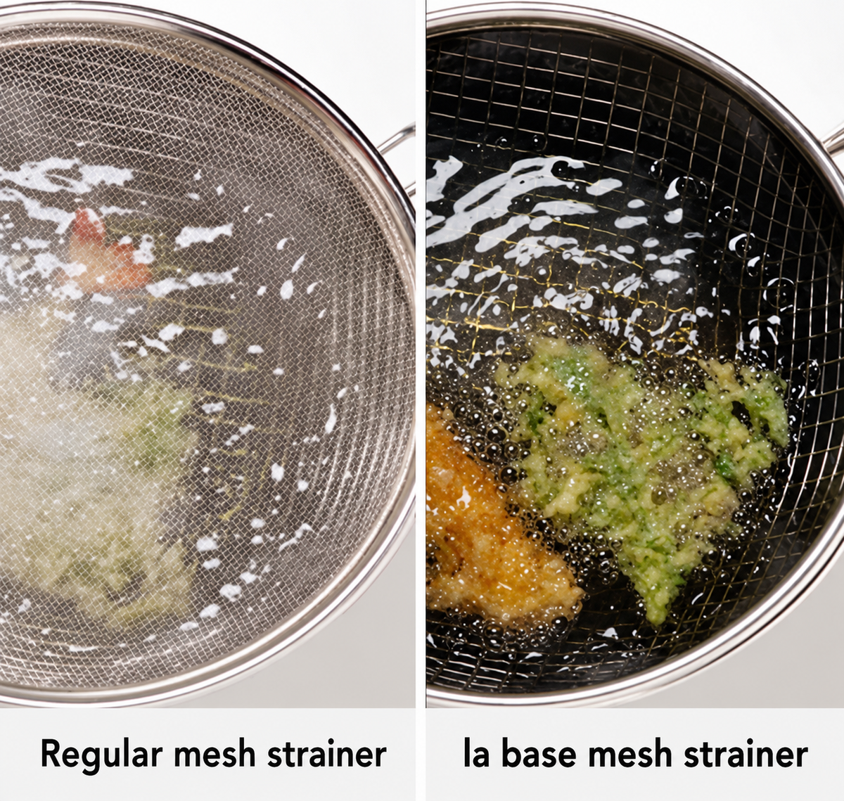La Base Japanese Iron Tempura Frying Pot Set 22cm