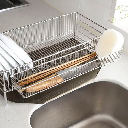 La Base Stainless Steel Large Dish Drainer Rack 3-Piece Set