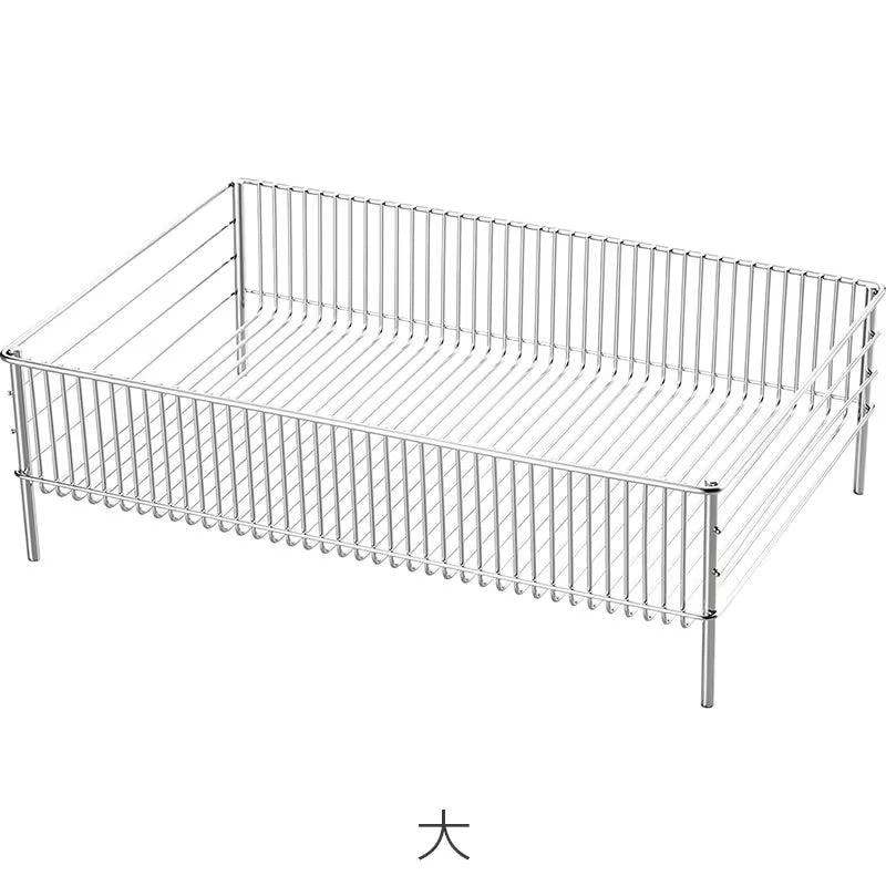 La Base Stainless Steel Large Dish Drainer Rack 3-Piece Set