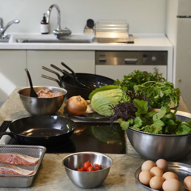 La Base Stainless Steel Shallow Colander 21cm