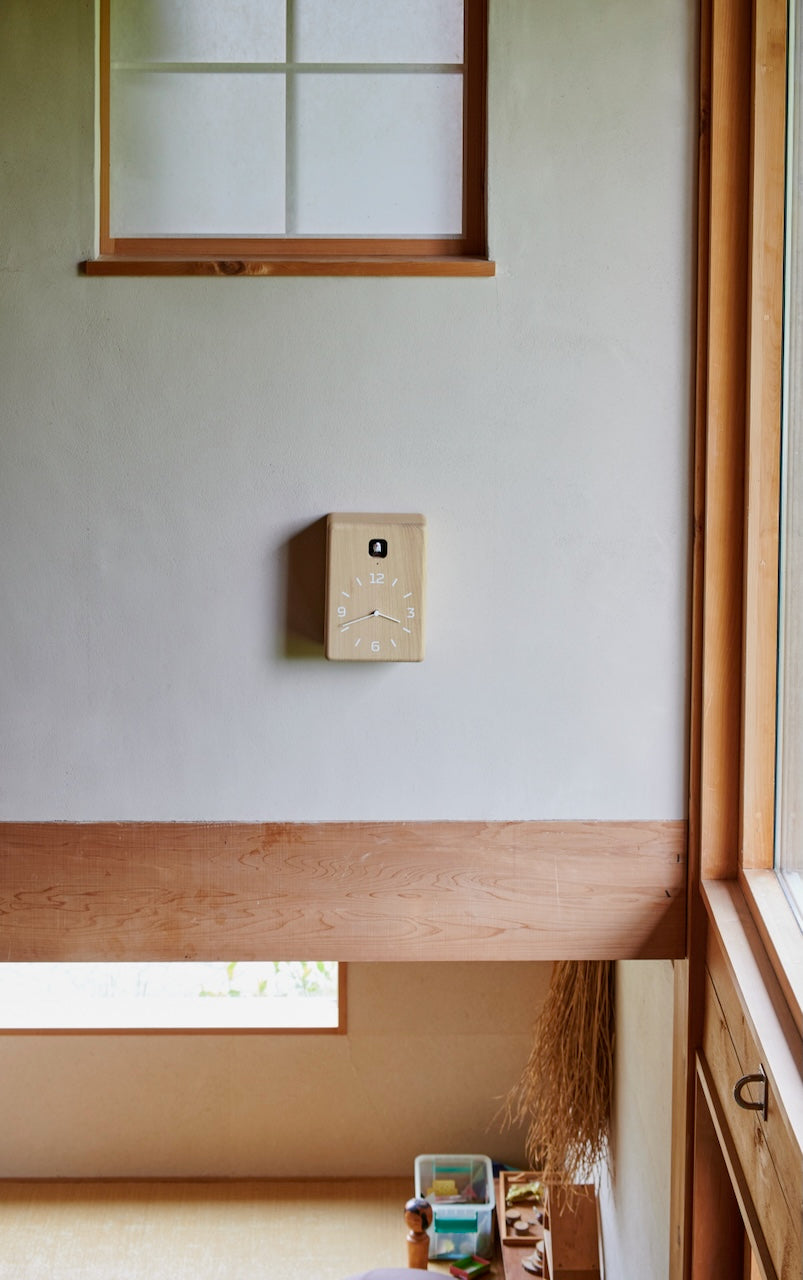 Lemnos CUCU Japanese Designer Cuckoo Clock - Natural