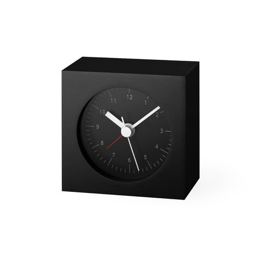 Lemnos City Pop Japanese Designer Alarm Clock - Black