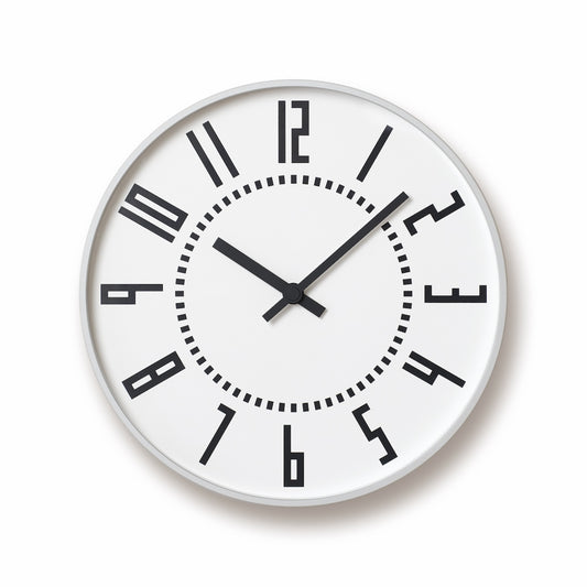Lemnos eki Japanese Designer Wall Clock - White