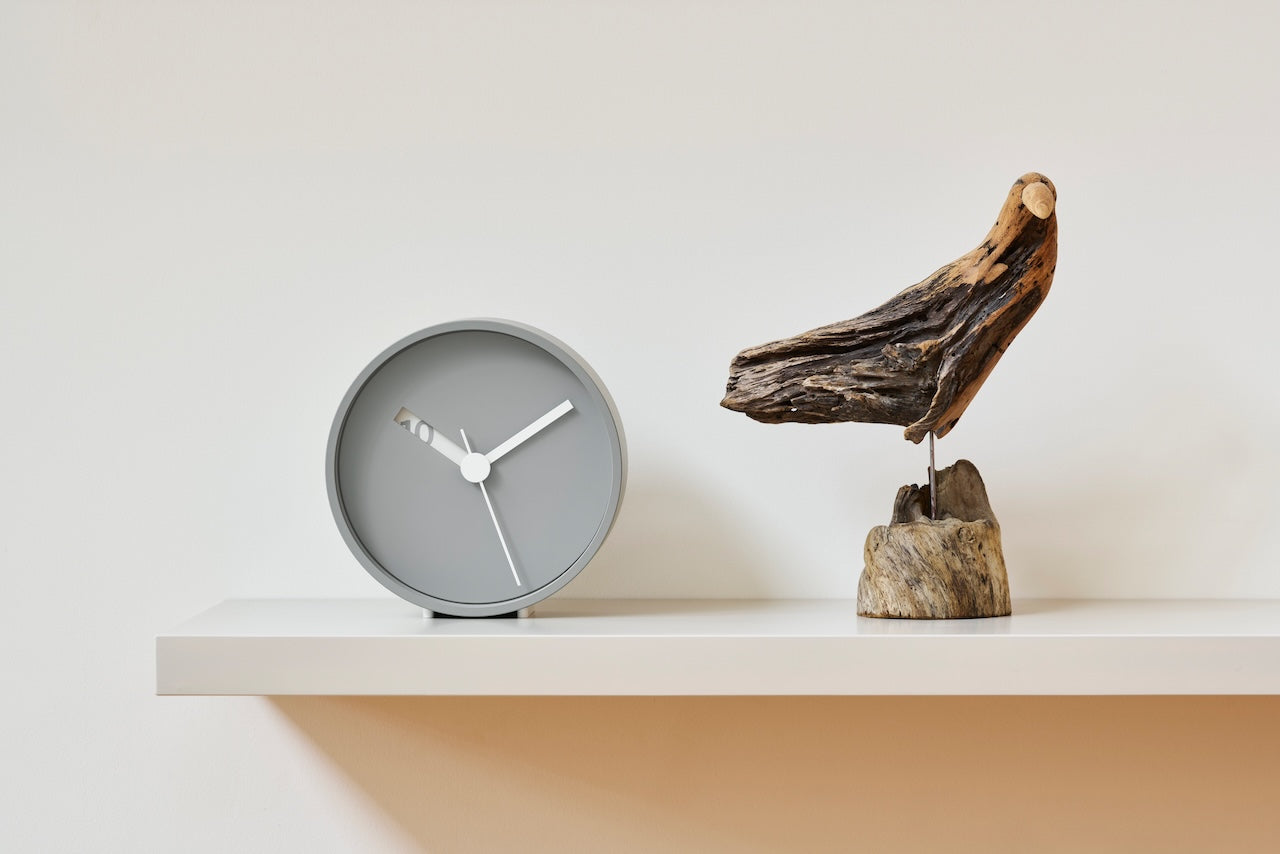 Lemnos Extra Normal Japanese Designer Clock - Grey