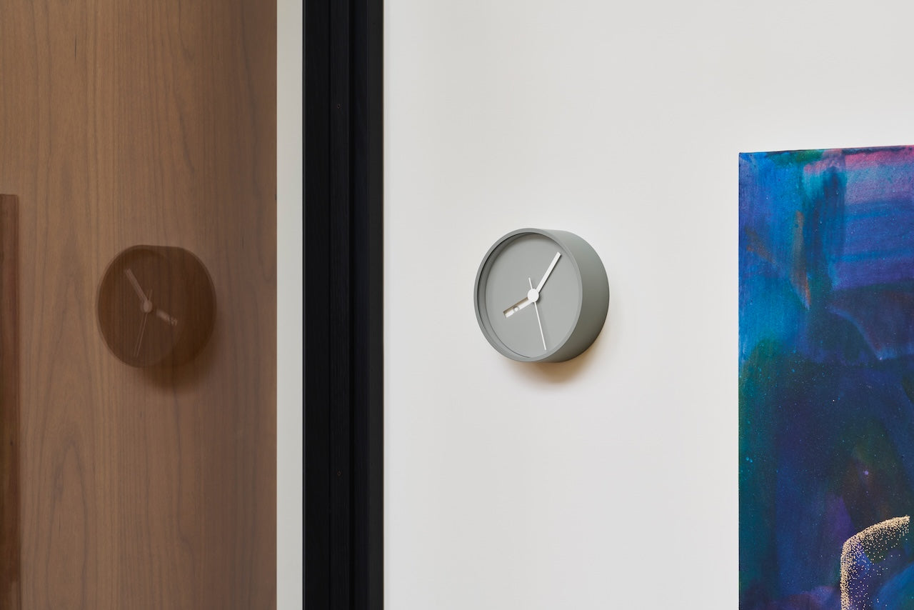 Lemnos Extra Normal Japanese Designer Clock - Grey