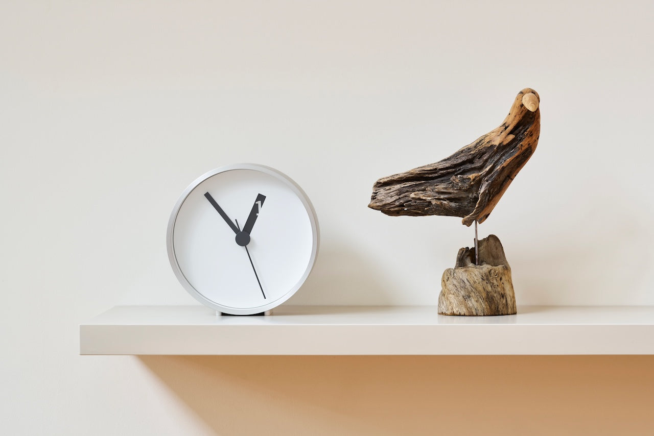 Lemnos Extra Normal Japanese Designer Clock - White