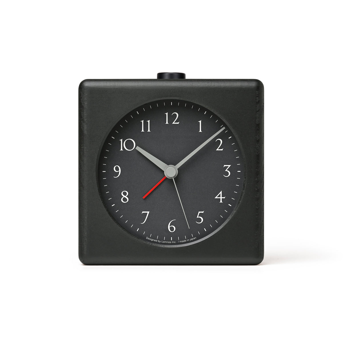 Lemnos kanon Japanese Designer Alarm Clock - Black