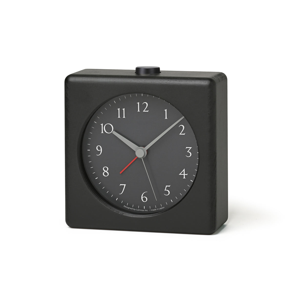 Lemnos kanon Japanese Designer Alarm Clock - Black