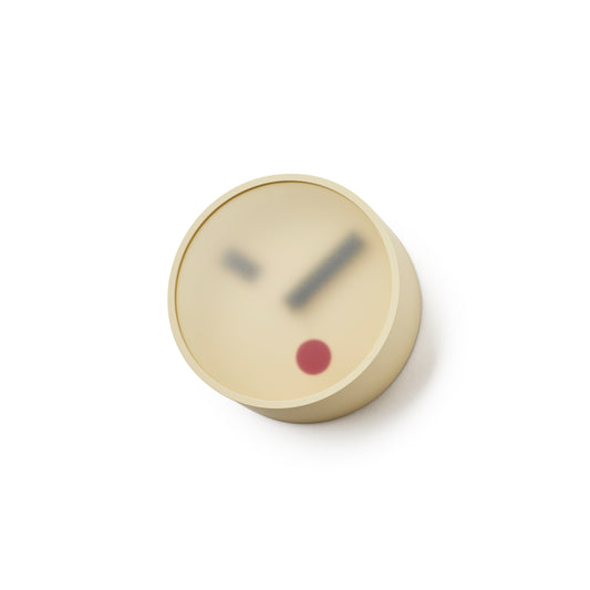 Lemnos Kehai Japanese Designer Wall Clock - Clay Yellow