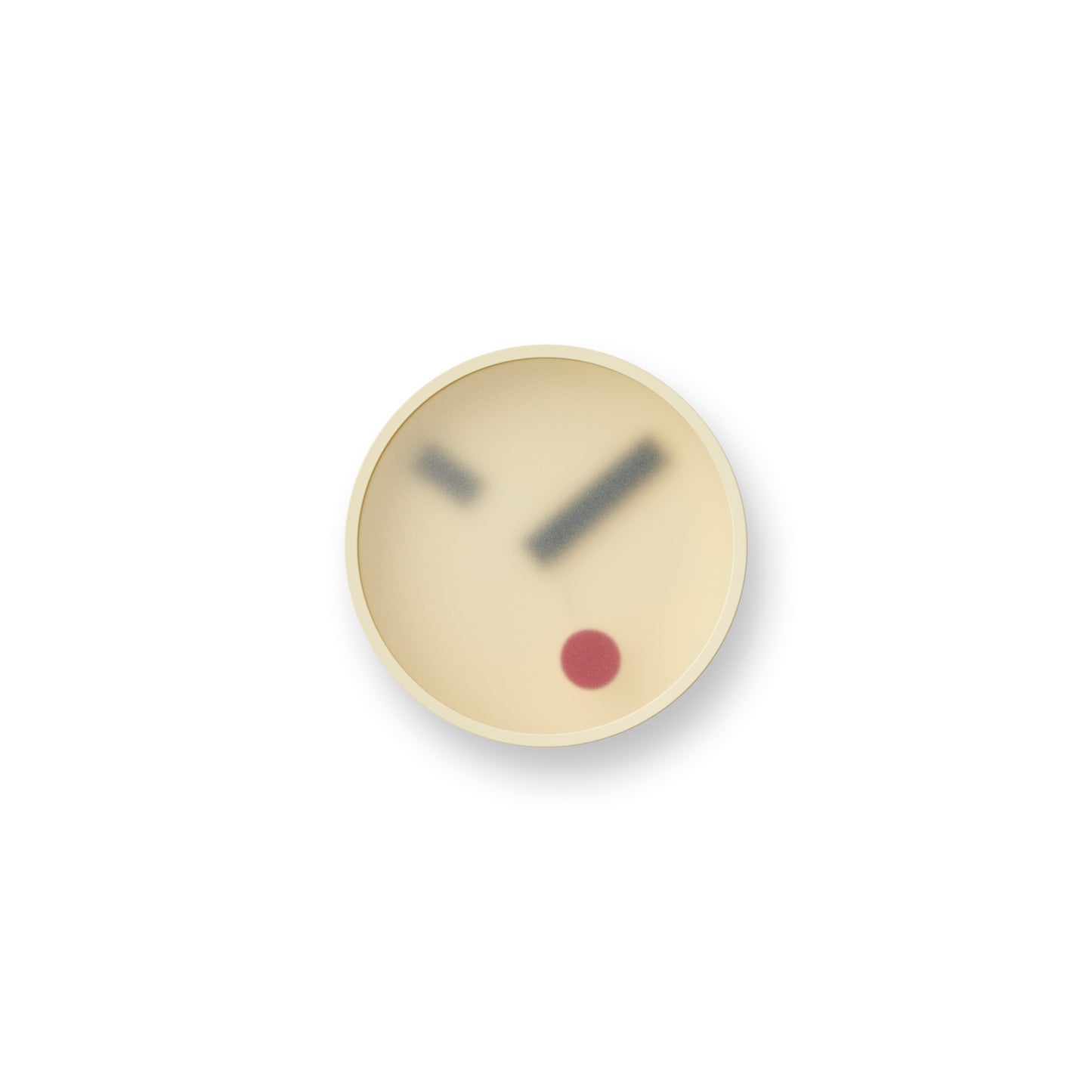 Lemnos Kehai Japanese Designer Wall Clock - Clay Yellow