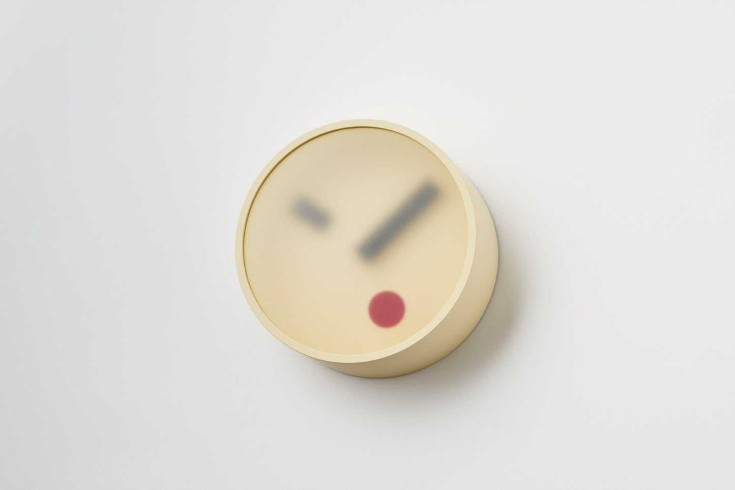 Lemnos Kehai Japanese Designer Wall Clock - Clay Yellow