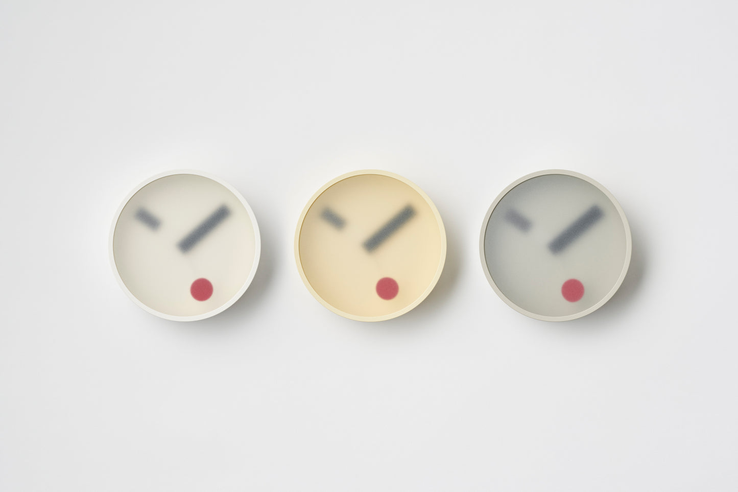 Lemnos Kehai Japanese Designer Wall Clock - Concrete Grey
