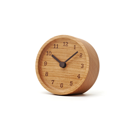 Lemnos MUKU Japanese Solid Alder Wood Desk Clock