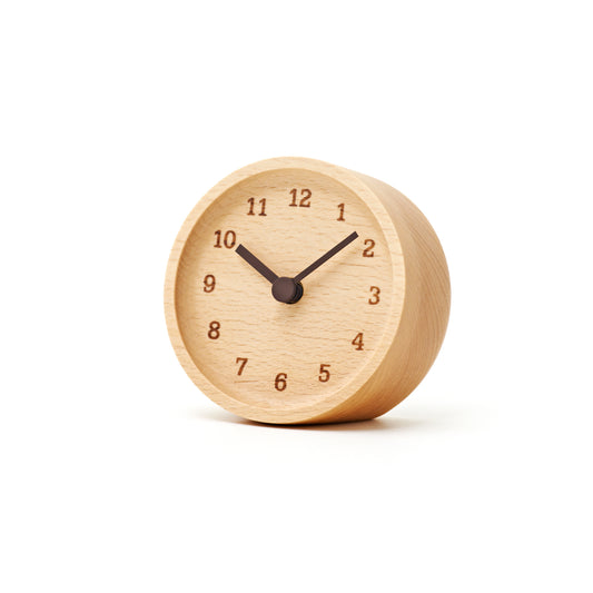 Lemnos MUKU Japanese Solid Beech Wood Desk Clock