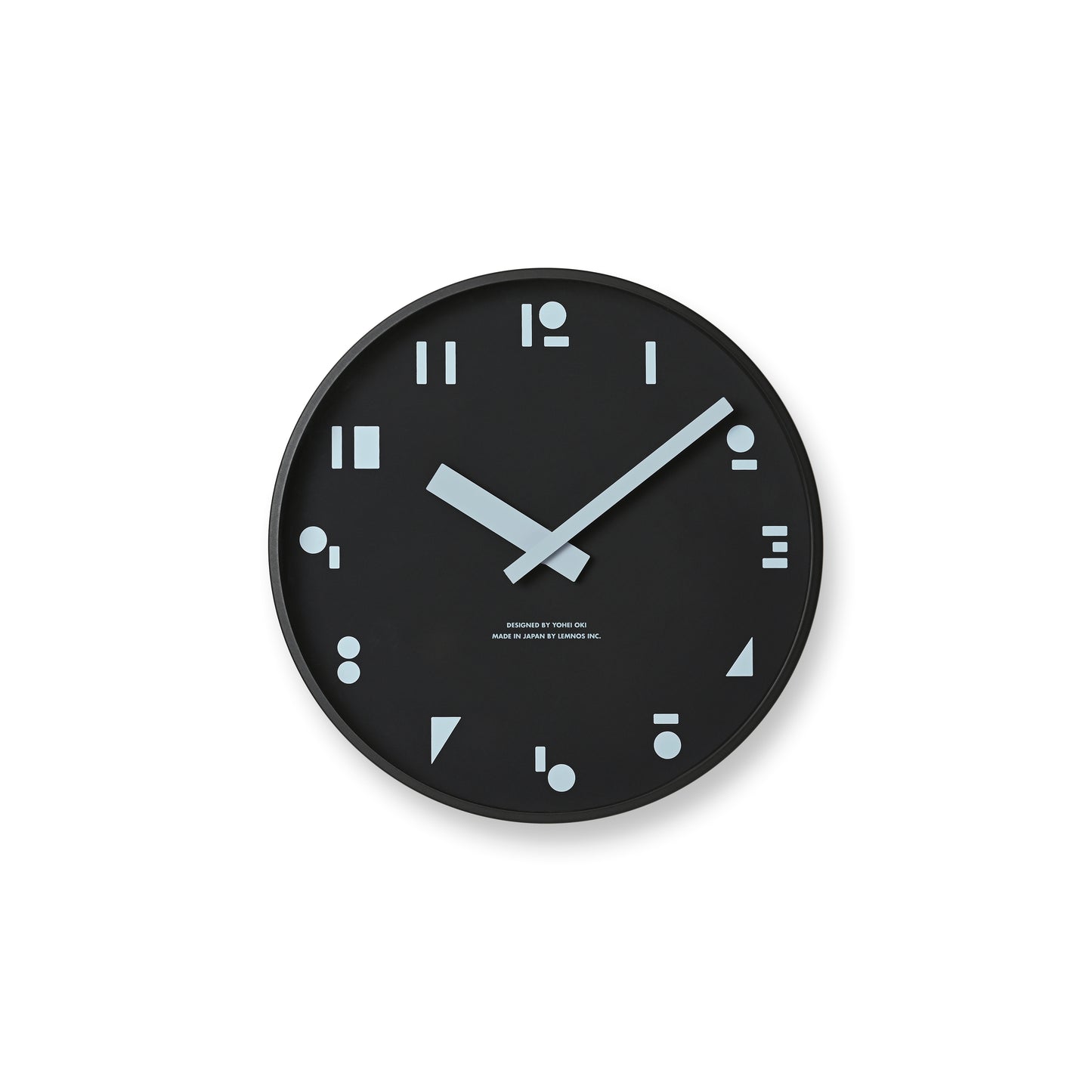 Lemnos M,S,S. Maru Sankaku Shikaku Clock - Black