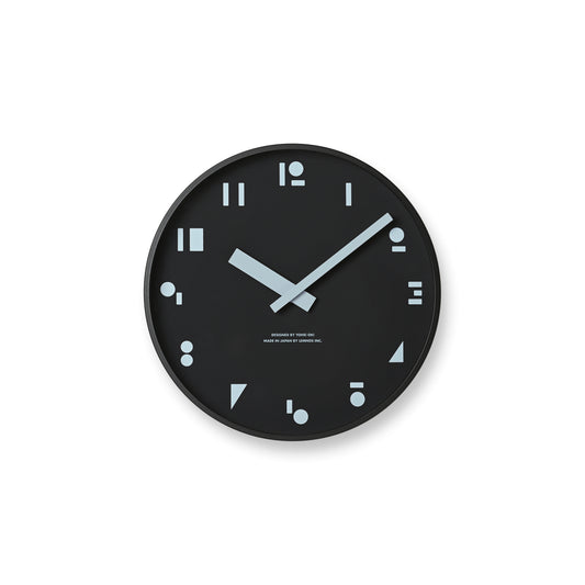 Lemnos M,S,S. Maru Sankaku Shikaku Clock - Black