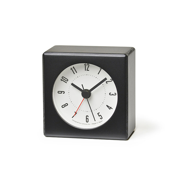 Lemnos Meteor Japanese Designer Alarm Clock - Black