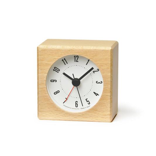 Lemnos Meteor Japanese Designer Alarm Clock - Natural